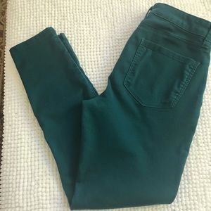 Dark green skinny jeans